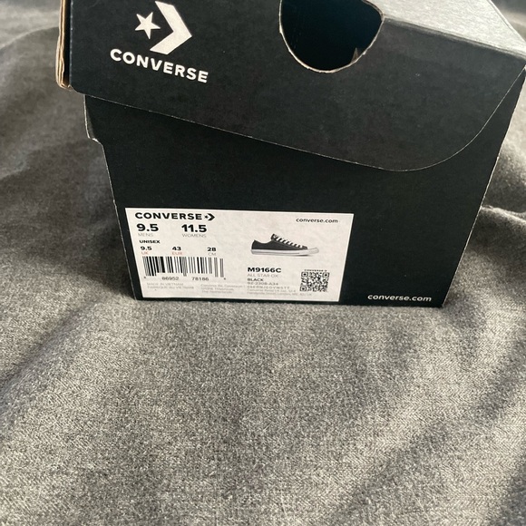 Converse All Star Low Top Black Men's Size-9.5 Women's Size-11.5 - Picture 7 of 7